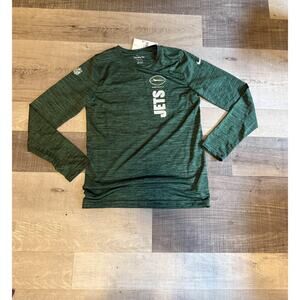 New York Jets Shirt Mens Large Green NFL Football Dri Fit Nike Long Sleeve Tee